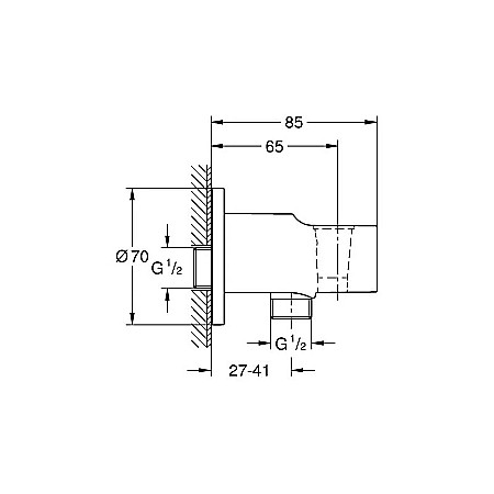COT RACORD SUPORT PARA DUS 1/2 RELAXA GROHE 28628000 [2]