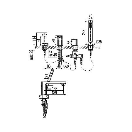 BATERIE CADA 4 PIESE NEGRU MAT LOFT VALVEX 2455950 [1]