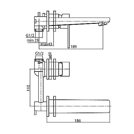 BATERIE INCASTRATA LAVOAR CROM LOFT VALVEX 2454780 [1]