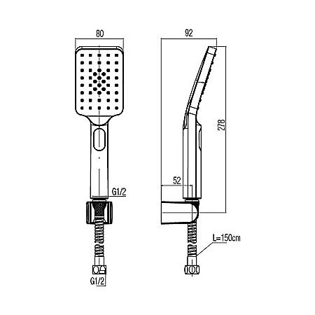 SET PARA + FURTUN + SUPORT PARA DUS AURIU LOFT VALVEX 2455850 [1]