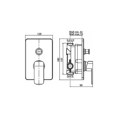 BATERIE CADA DUS INCASTRATA AURIU LOFT VALVEX 2455550 [1]