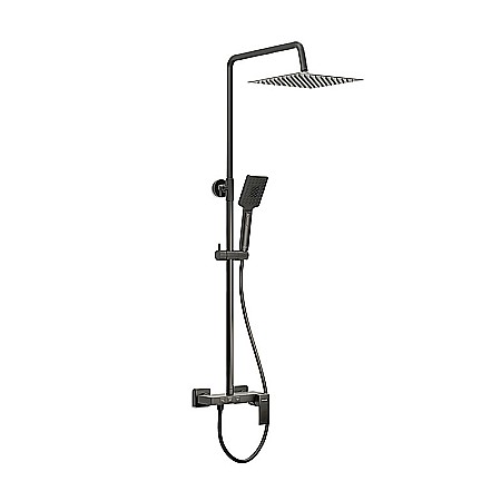 Obiecte Sanitare - SET DUS PARA + FURTUN + SUPORT PARA NEGRU MAT ARS VALVEX 2420160