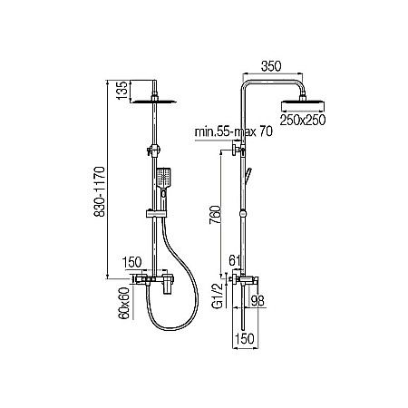 SET DUS PARA + FURTUN + SUPORT PARA NEGRU MAT ARS VALVEX 2420160 [1]