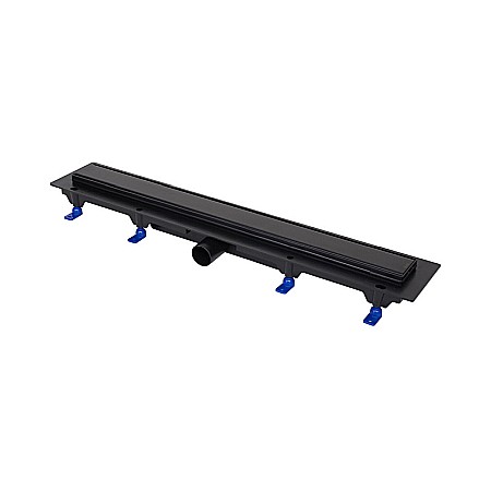 Obiecte Sanitare - RIGOLA DUS LIV 650MM GRILA SANDARD/CUSTOM RAMA PLASTIC NEGRU MAT 675024