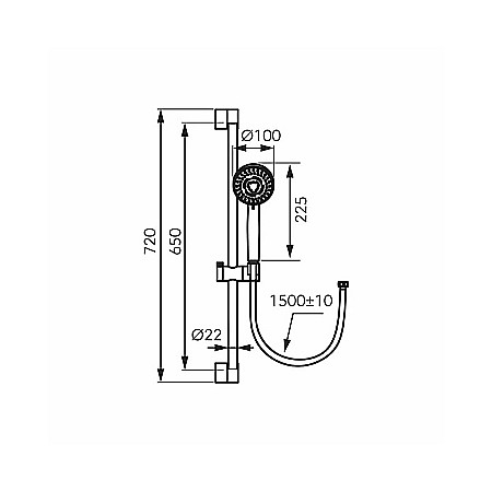SET DUS FERRO HORN N370BL-B NEGRU MAT [1]