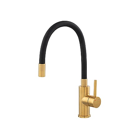 Baterii bucatarie - BATERIE BUCATARIE FERRO ZUMBA BZA4BSSG PIPA MOBILA AURIU PERIAT/NEGRU