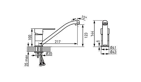 BATERIE BUCATARIE FERRO BSV4 STATIVA SAVIO CROM [1]