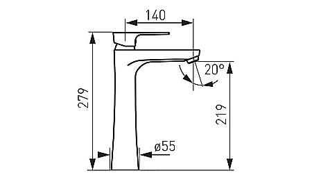 BATERIE LAVOAR INALTA FERRO BAQ2L STATIVA ALGEO SQUARE CROM [1]