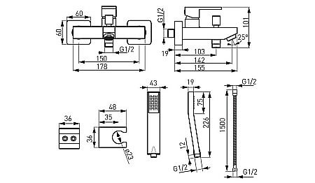 BATERIE CADA DUS FERRO BZI11 PERETE ZICCO CROM [1]