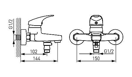 BATERIE CADA DUS FERRO BCM1 PERETE COMBO CROM [1]