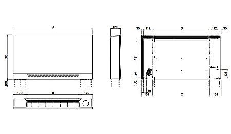 VENTILOCONVECTOR SABIANA CARISMA WHISPER CARCASAT CFF-ECM-MV 20 CU INTERFATA CB-TOUCH + UP-TOUCH [6]