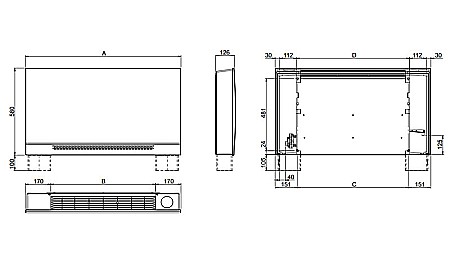 VENTILOCONVECTOR SABIANA CARISMA WHISPER CARCASAT CFF-ECM-MV 30 CU INTERFATA CB-TOUCH + UP-TOUCH [6]