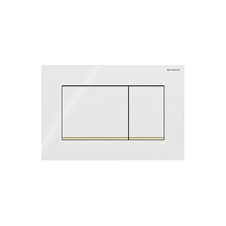 Obiecte Sanitare - CLAPETA DE ACTIONARE GEBERIT CU DUBLA ACTIONARE SIGMA30 ALB/AURIU