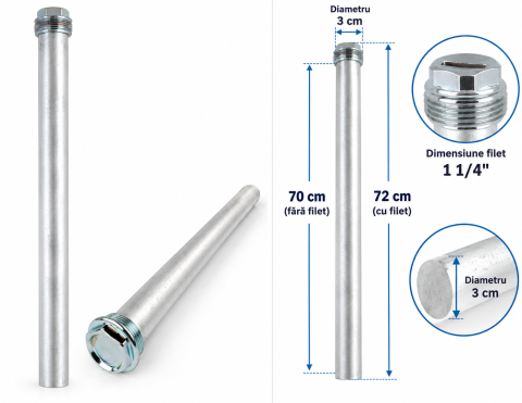 Accesorii, Piese de Schimb Boilere, Centrale Termice - Anod magneziu pentru boilere WB 750-2000 CWT ECOUNIT FERROLI