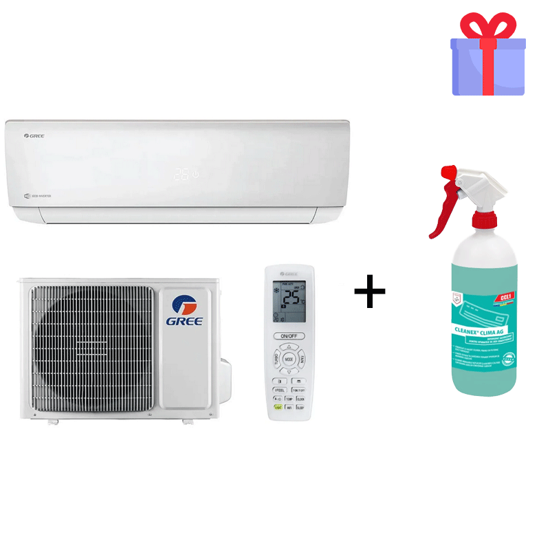 Aer conditionat Monosplit - Aparat de aer conditionat Gree Bora A4 Silver R32 GWH12AABXB-K6DNA4A Inverter 12000 BTU