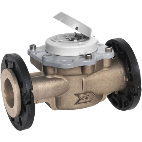 Apometre apartament si de curte - Apometru Itron Flostar M DN65 pentru apă rece, Q3 40,0 m³/h, R315, lungime 300 mm, flanșat – vedere produs | Apometru Itron Flostar M DN65 pentru apă rece, Q3 40,0 m³/h, R315, lungime 300 mm, flanșat – vedere laterală și dimensiuni