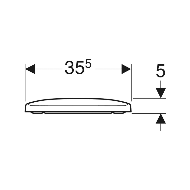 CAPAC VAS WC GEBERIT RECTANGULAR SOFT CLOSE SELNOVA SQUARE ALB [2]