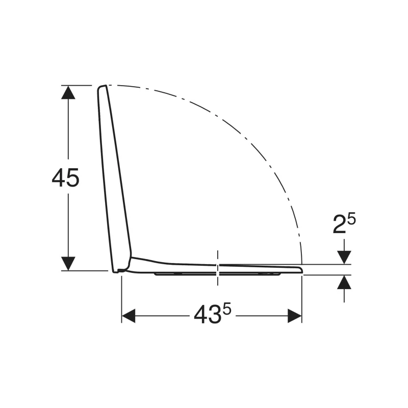 Capac WC Geberit Selnova, fixare de sus QuickRelease 500.335.01.1 [4]