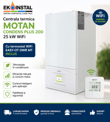 Centrale termice gaz - Centrala termica Motan Condens Plus 200 25 kW WiFi