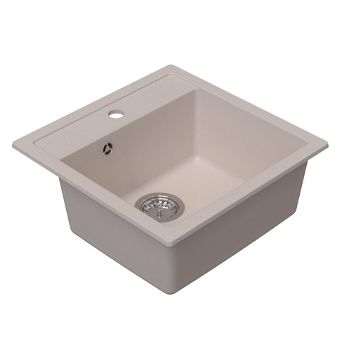 Chiuvete Bucatarie - Chiuveta granit Ulgranit ULG 480 Bej, 480x480x190 mm - imagine oficiala 1