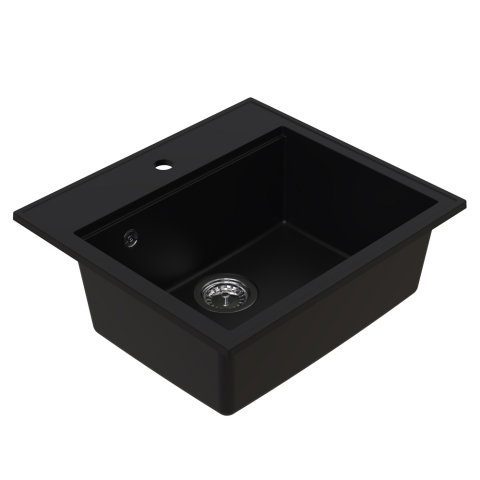Chiuveta granit Ulgranit ULG 560 Negru, 560x510x200 mm - imagine oficiala 1 [1]