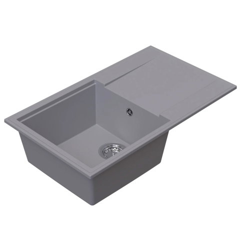 Chiuvete Bucatarie - Chiuveta granit Ulgranit ULG 780 Gri, 780x460x200 mm - imagine oficiala 1