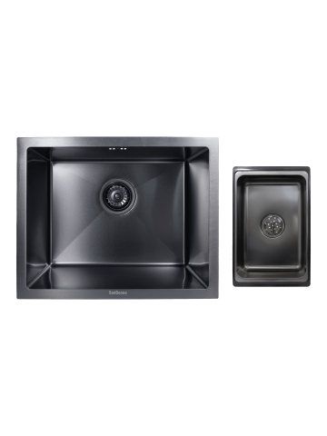 Obiecte Sanitare - Chiuveta handmade SanDonna HD5040 Negru, 50x40x23 cm - imagine oficiala 1