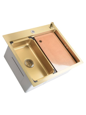 Obiecte Sanitare - Chiuveta handmade SanDonna HD6050 Crom satin, 60x50x23 cm - imagine oficiala 1