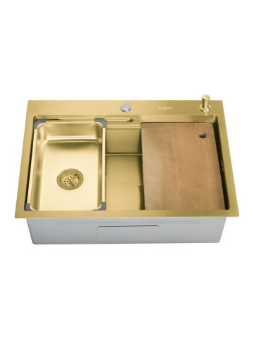 Dispenser SanDonna pentru chiuvete handmade Auriu - imagine oficiala 1 [2]