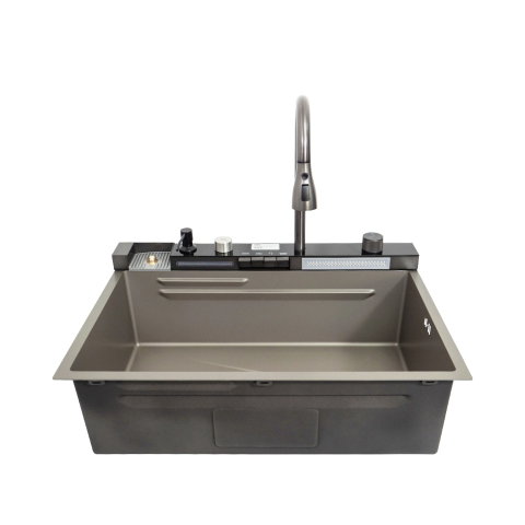 Chiuveta multifunctionala SanDonna HD7550 Crom satin / Inox, 750 x 500 x 230 mm, cod 6427365015274 [7]