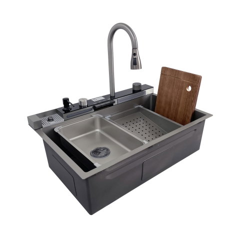 Chiuveta multifunctionala SanDonna HD7550 Crom satin / Inox, 750 x 500 x 230 mm, cod 6427365015274 [3]
