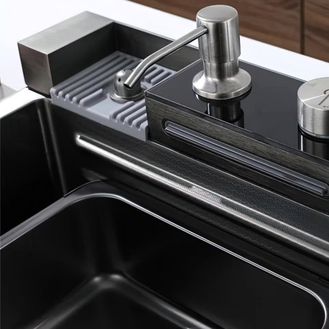 Chiuveta multifunctionala SanDonna HD7550 Negru, 750 x 500 x 230 mm, cod 6427365015281 [2]