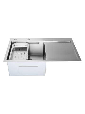 Obiecte Sanitare - Chiuveta handmade SanDonna HD7850 Crom satin, 780 x 500 x 230 mm, cod 6427365010422