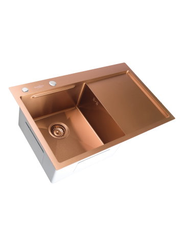Chiuveta handmade SanDonna HD7850 Cupru, 780x500x230 mm - imagine oficiala 1 [2]