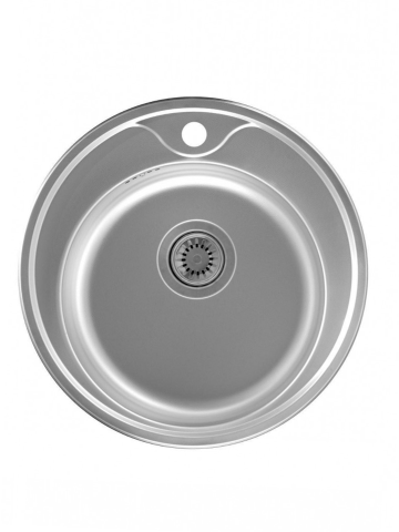 Obiecte Sanitare - Chiuveta inox SanDonna PS50, Ø500 mm - imagine oficiala 1