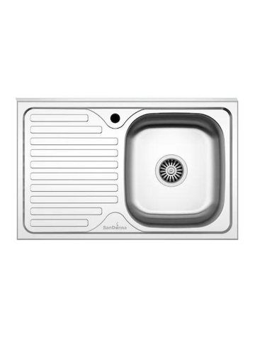 Chiuveta inox SanDonna PS8050 Stanga, 800x500x170 mm - imagine oficiala 1 [1]