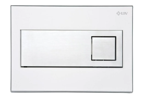 Obiecte Sanitare - Clapeta actionare LIV Ruby alba, dubla comanda, 242 x 174 x 16 mm, cod 73730