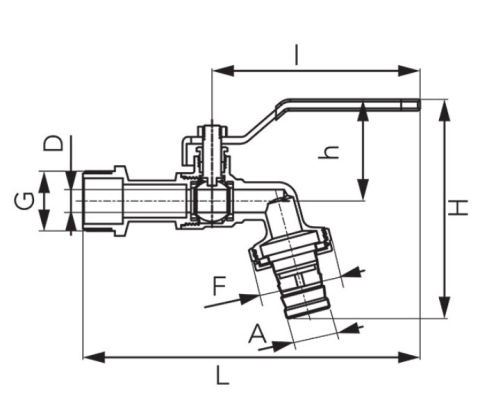 Obiecte Sanitare - FERRO ROBINET GRADINA 1/2 DUBLU SERVICI KCN1 F-Comfort