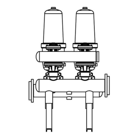 Sisteme filtrare apa Debite Mari - Filtru automat discuri 2 unitati 20 microni, cod AQUA08010200020, imagine produs 1