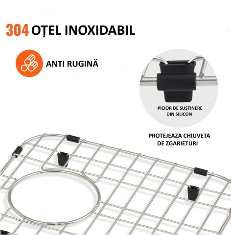 Gratar protectie chiuveta SanDonna GRID HD6050R, 60x50 - imagine oficiala 1 [3]