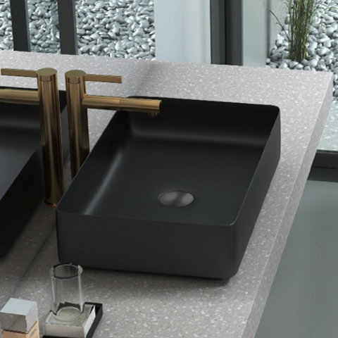 Lavoar handmade inox SanDonna HD4040 Negru, 440x440 mm, adancime 120 mm - imagine oficiala 1 [1]
