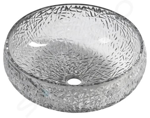 Obiecte Sanitare - Lavoar sticla securizata SanDonna Onyx GL60A Negru, 410 x 410 x 160 mm, cod 6427365016042