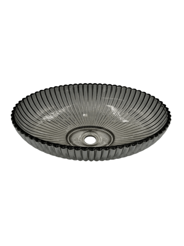 Lavoar sticla securizata SanDonna Perla GL49A Negru, 510 x 350 x 150 mm, cod 6427365016035 [3]