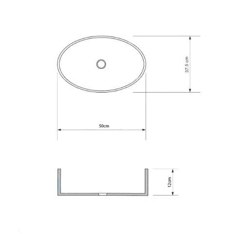 Lavoar sticla SanDonna Vela Auriu GL38-J Auriu, 500x375x120 mm - imagine oficiala 1 [3]