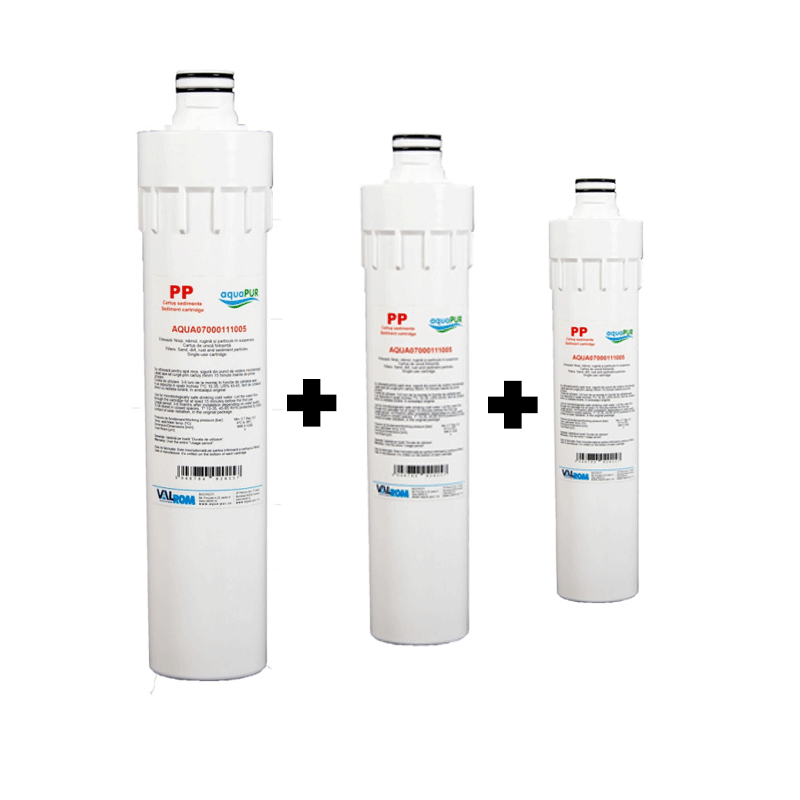 Cartuse si Filtre filtrare apa - Pachet Cartus filtrant sedimente PP quick-change AQUA07000111005 Aquapur Valhoh Valrom