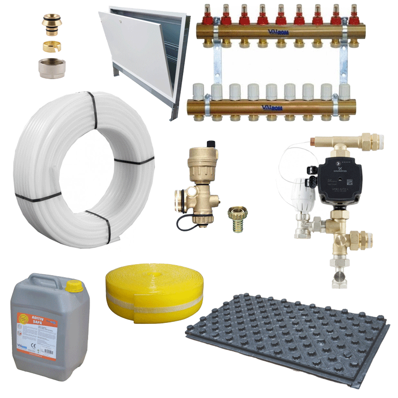Kituri incalzire in pardoseala Valrom - PACHET INCALZIRE IN PARDOSEALA PLACA NUTURI VALROM 70MP