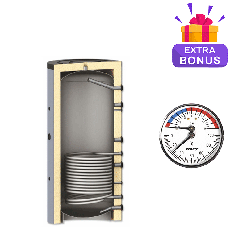 Acumulatoare puffere - Puffer cu o serpentina Sunsystem PR/2000 IZ 2000L 5E01030005