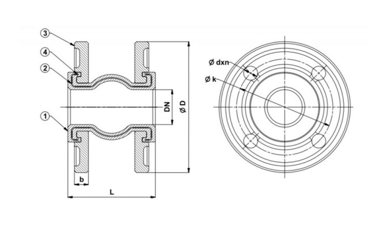 RACORD ANTIVIBRANT CU FLANSA MT SPAIN PN 16 MT5121 DN 100 [1]
