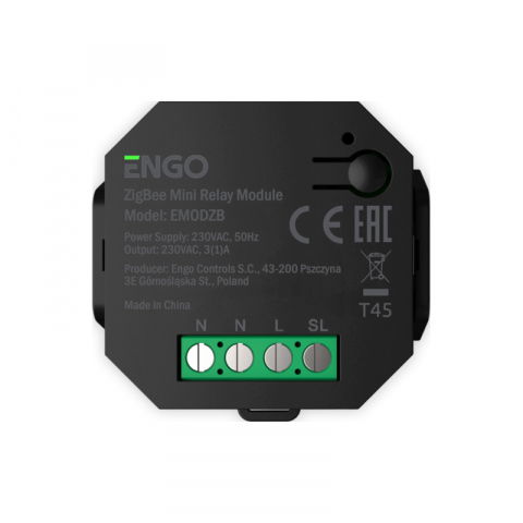 Casa inteligenta - Releu zigbee cu functie de repetator retea 230v engo emod-zb