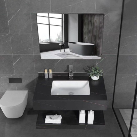 Set mobilier baie SanDonna LUMI N 60 cm Negru - imagine oficiala 1 [2]